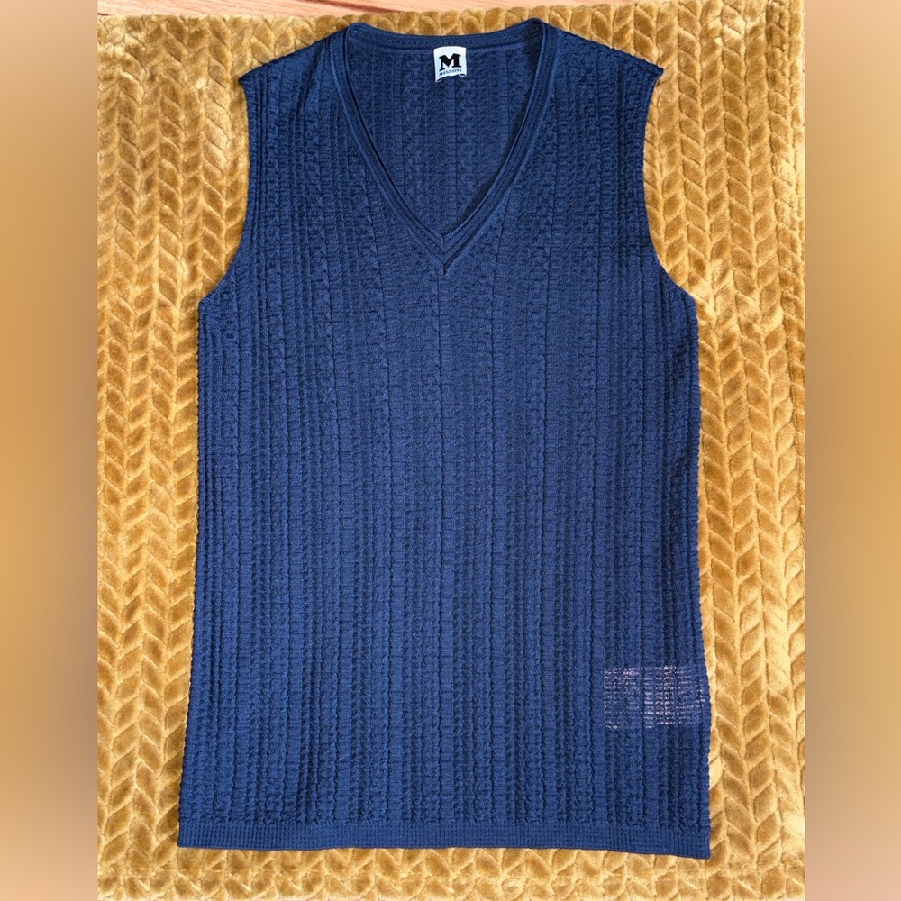 Missoni V-Neck Navy Sweater Vest size 46